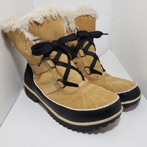 Sorel Tivoli II winter snow boots tan black 7.5
